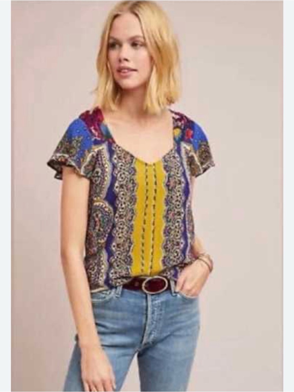 Anthropologie Moulinette Soeurs Floral Top